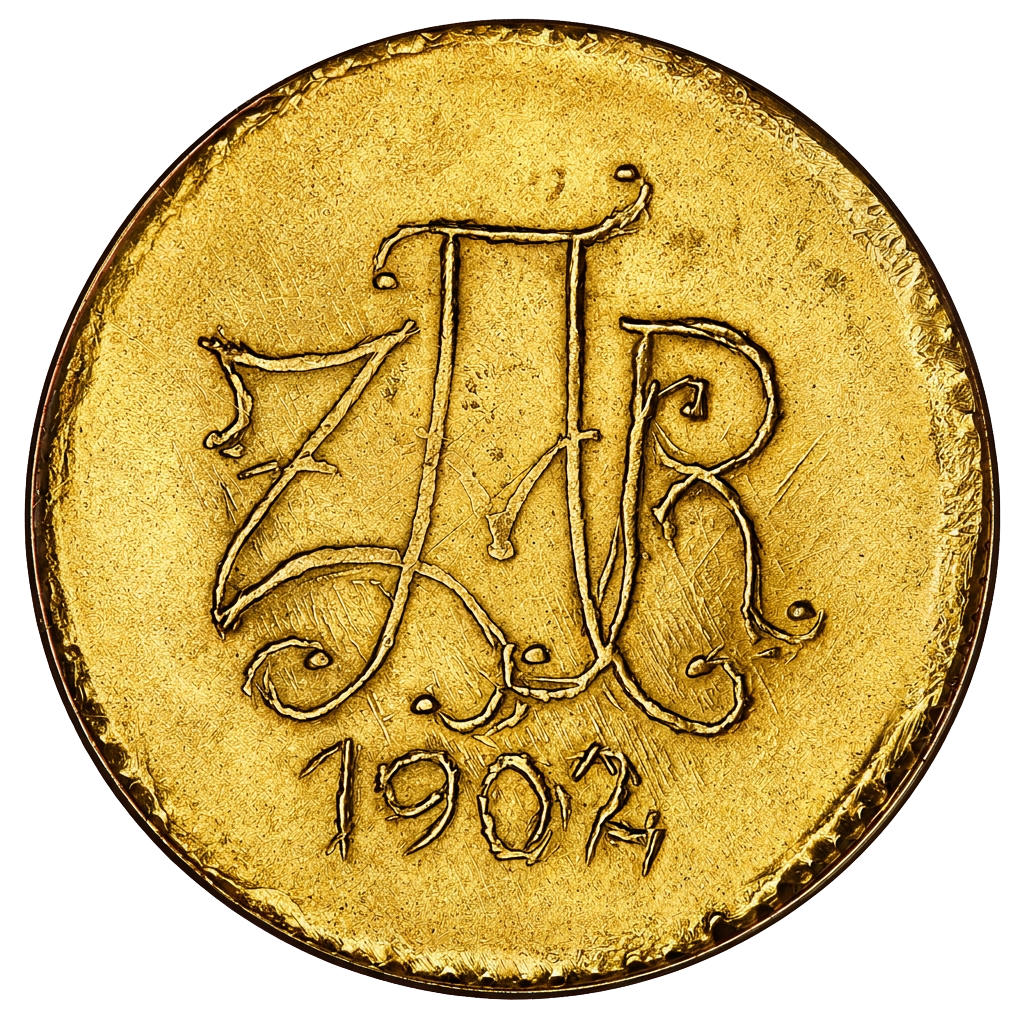 1902 ZAR gold monogram pond